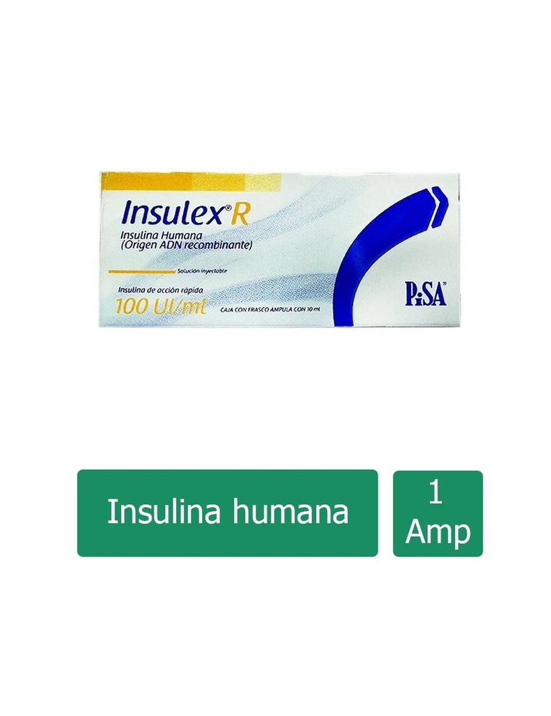 Insulex R 100 UI Ampolleta 10 Ml 