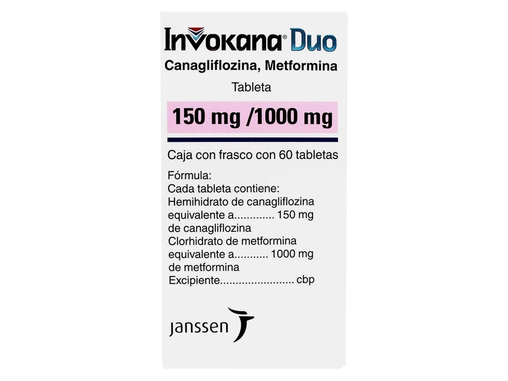 Invokana Duo 150/1000 Mg 60 Tabletas 