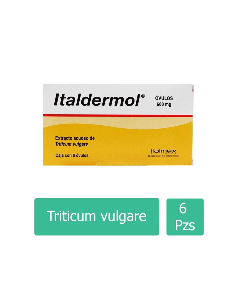 Italdermol 600/40 Mg 6 Óvulos 