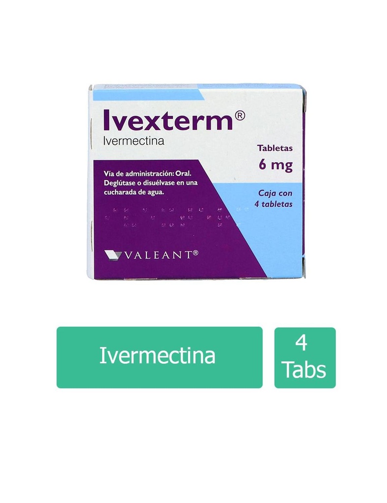 Ivexterm 6 Mg 4 Tabletas ivermectina