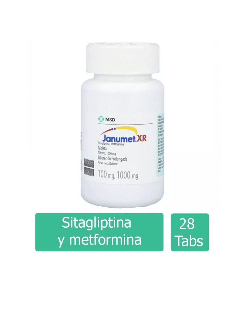 Janumet Xr100/1000 Mg Liberación Prolongada 28 Tabletas 