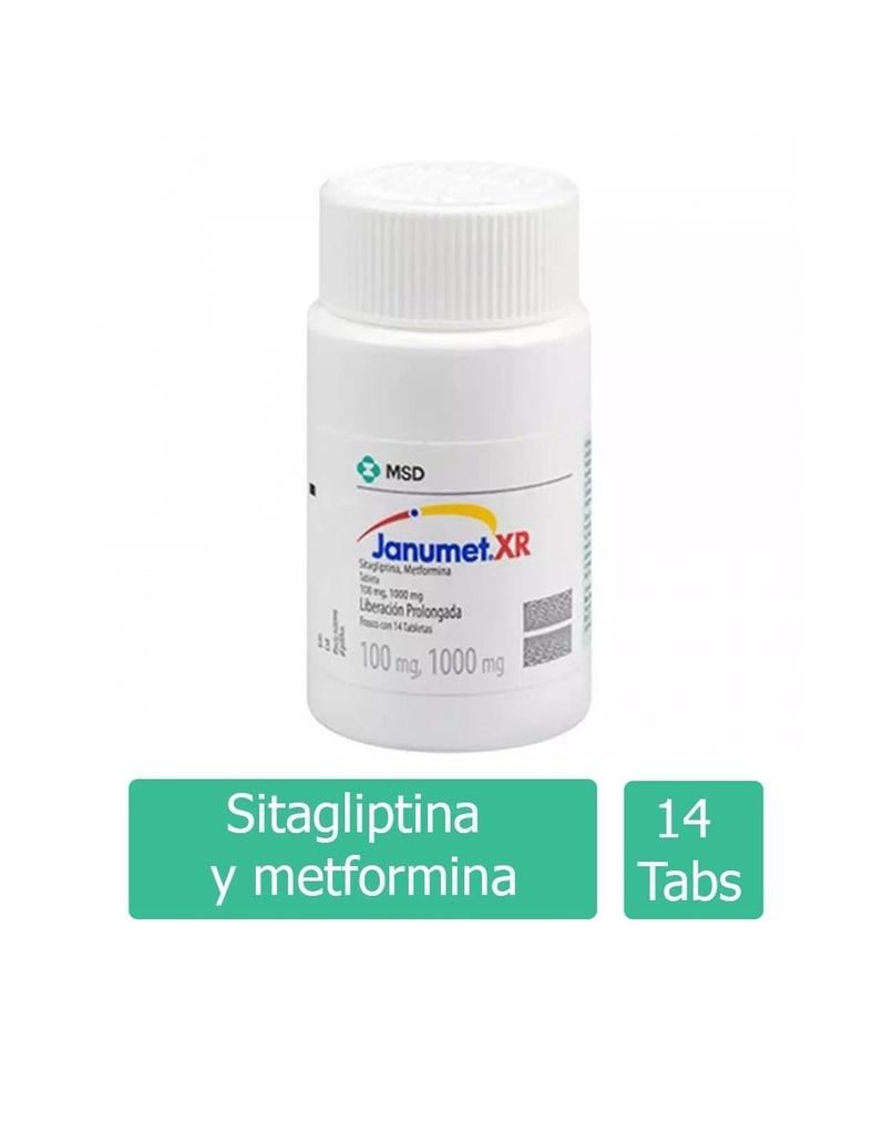 Janumet Xr 100/1000 Mg Liberación Prolongada 14 Tabletas 