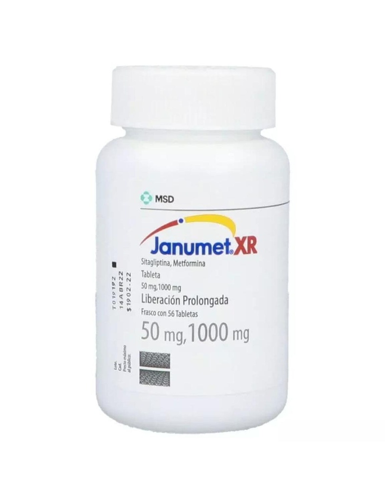 Janumet Xr50/1000 Mg Liberación Prolongada 56 Tabletas 