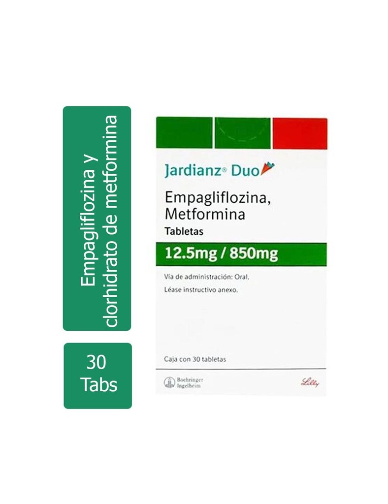 Jardianz Dúo 12.5/850 Mg 30 Tabletas 