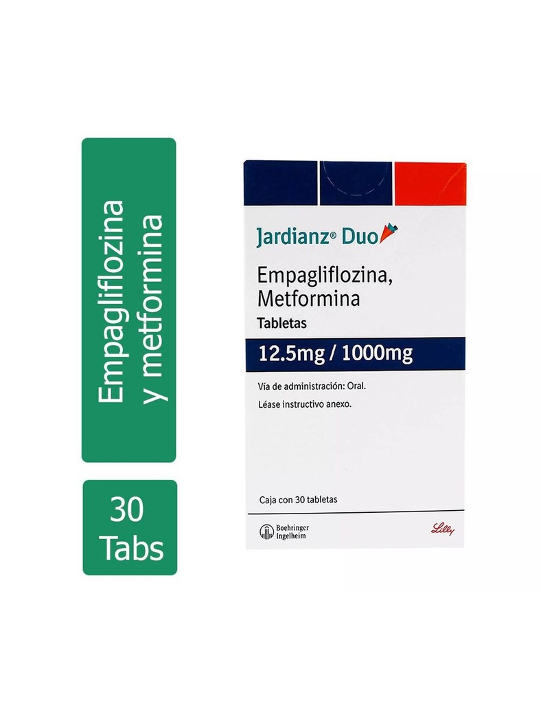 Jardianz Dúo 12.5/1000 Mg 30 Tabletas 