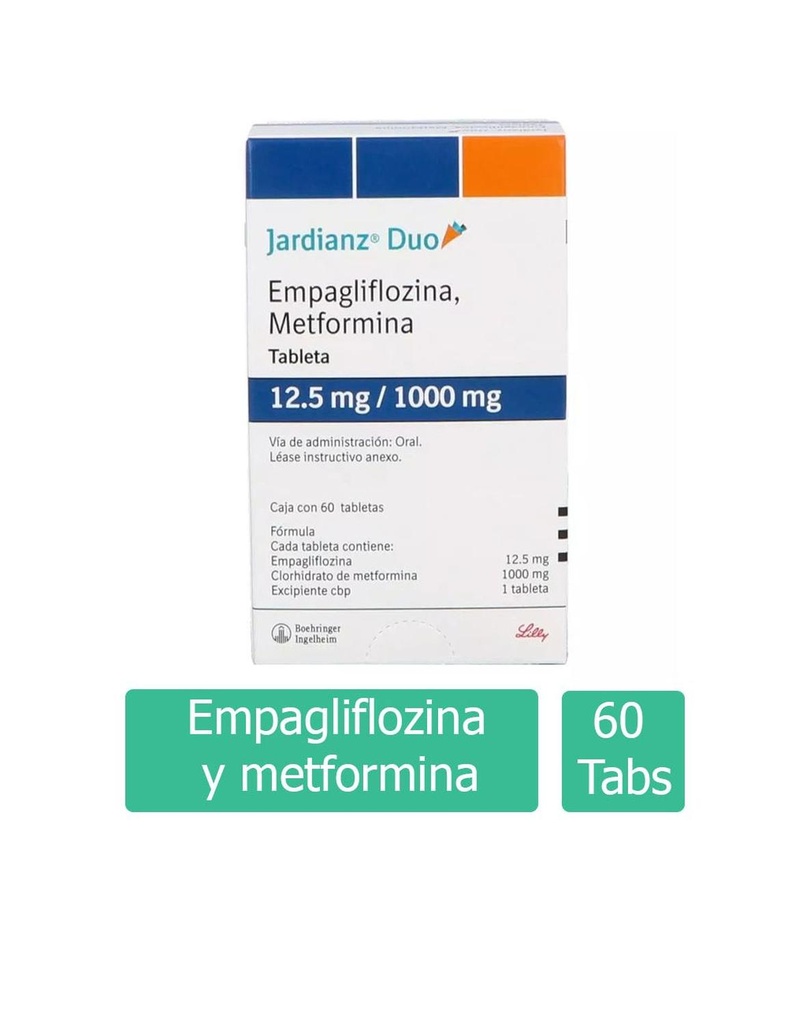 [7501034664082] Jardianz Dúo 12.5/1000 Mg 60 Tabletas 