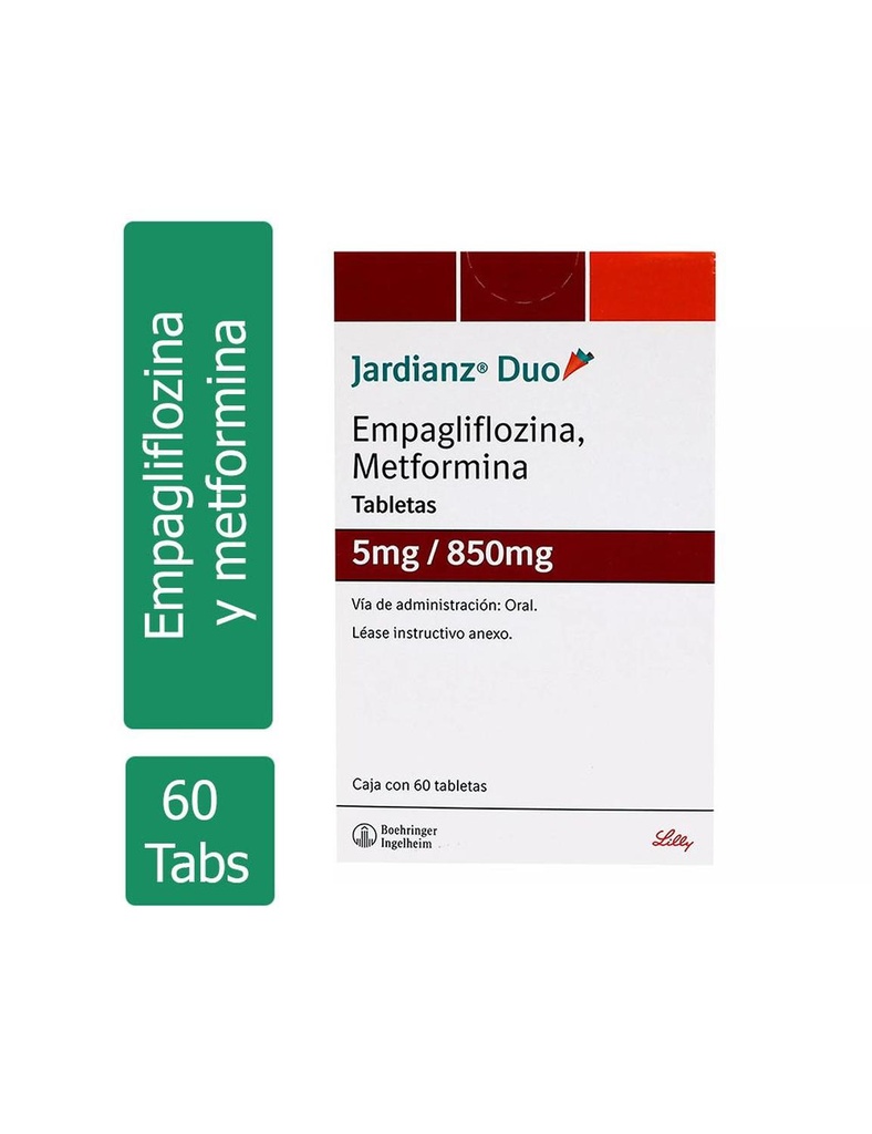 Jardianz Dúo 5/850 Mg 60 Tabletas 