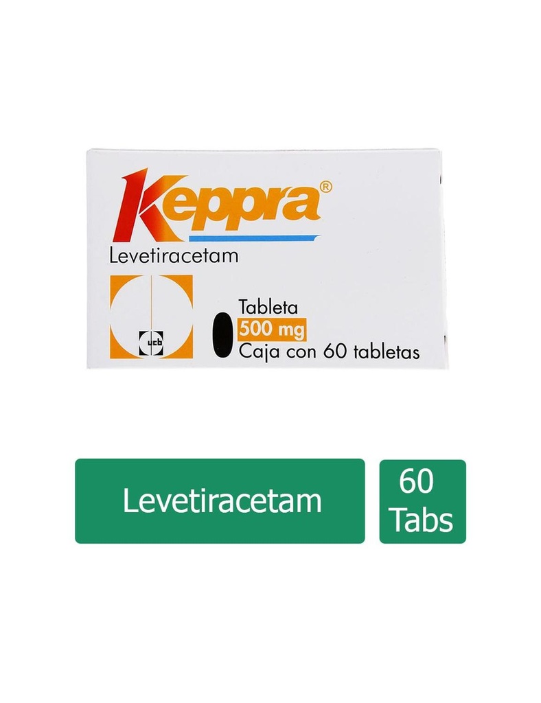 Keppra 500 Mg 60 Tabletas 
