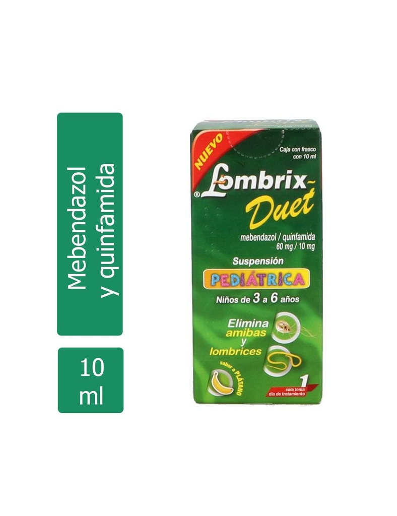 Lombrix Duet Pediátrico 60/10 Mg Suspensión 10 Ml 