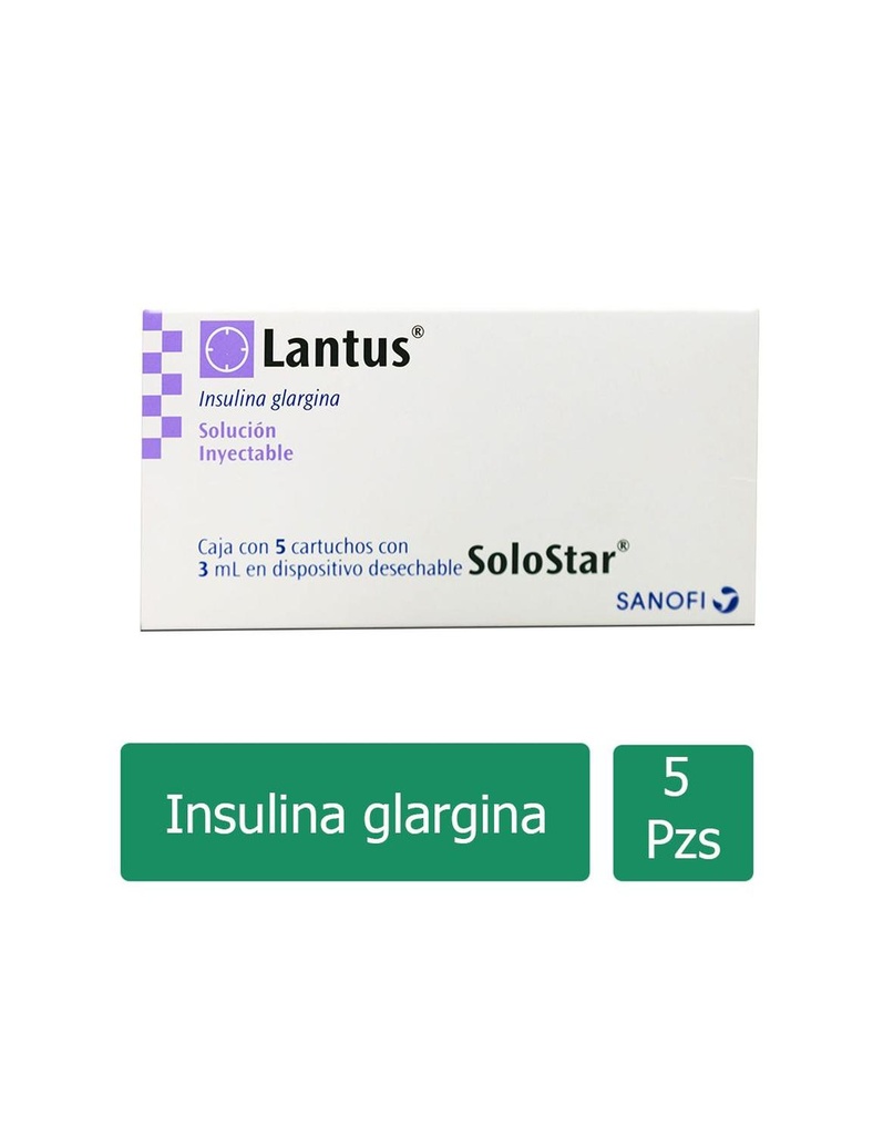 Lantus Solostar 100 UI Solución Inyectable 5 Plumas Precargadas 3 Ml 