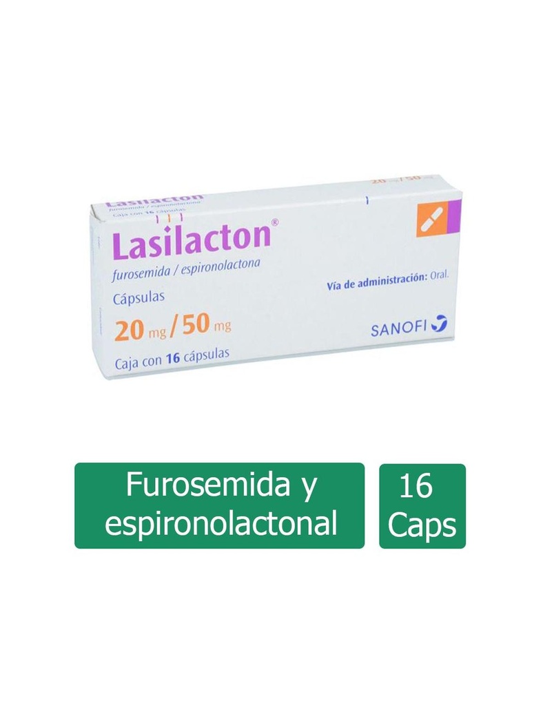 Lasilacton 50/20 Mg 16 Cápsulas 