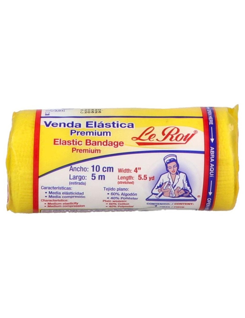 Venda Elástica Le Roy 10 Cm X 5 M 