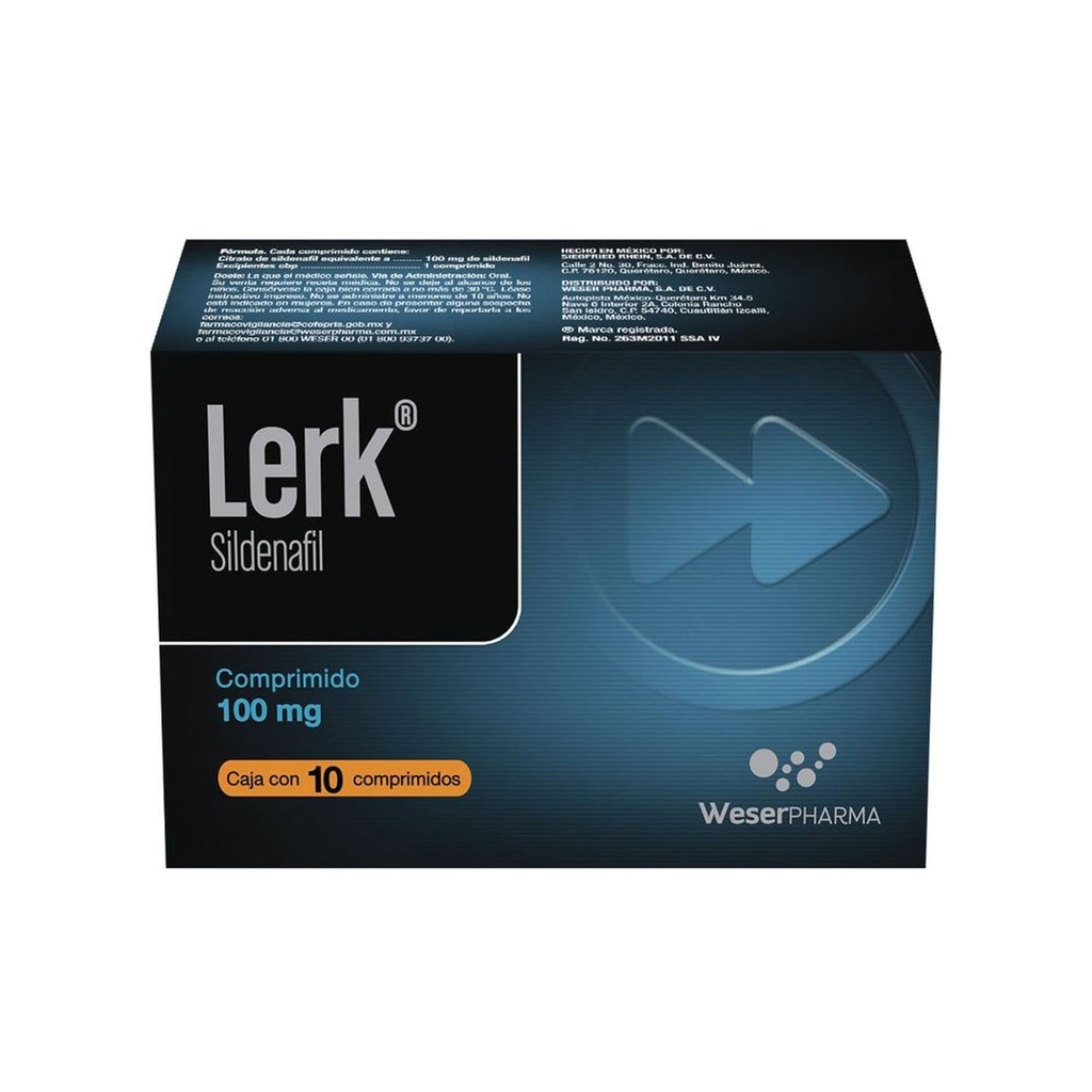 Lerk 100 Mg 10 Comprimidos 