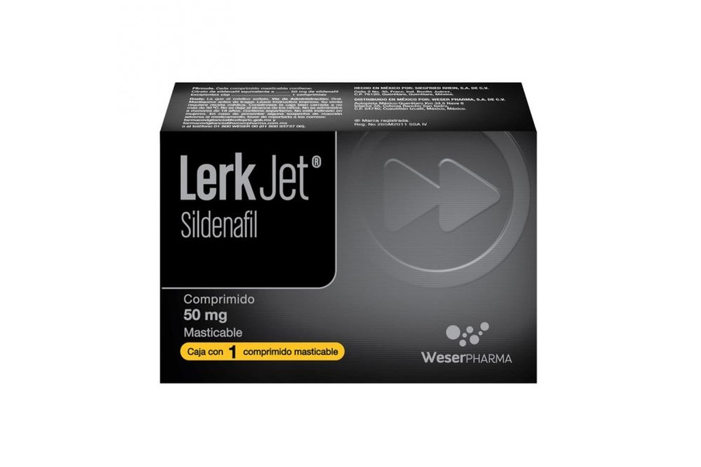 Lerk Jet 50 Mg Masticable 1 Comprimido 