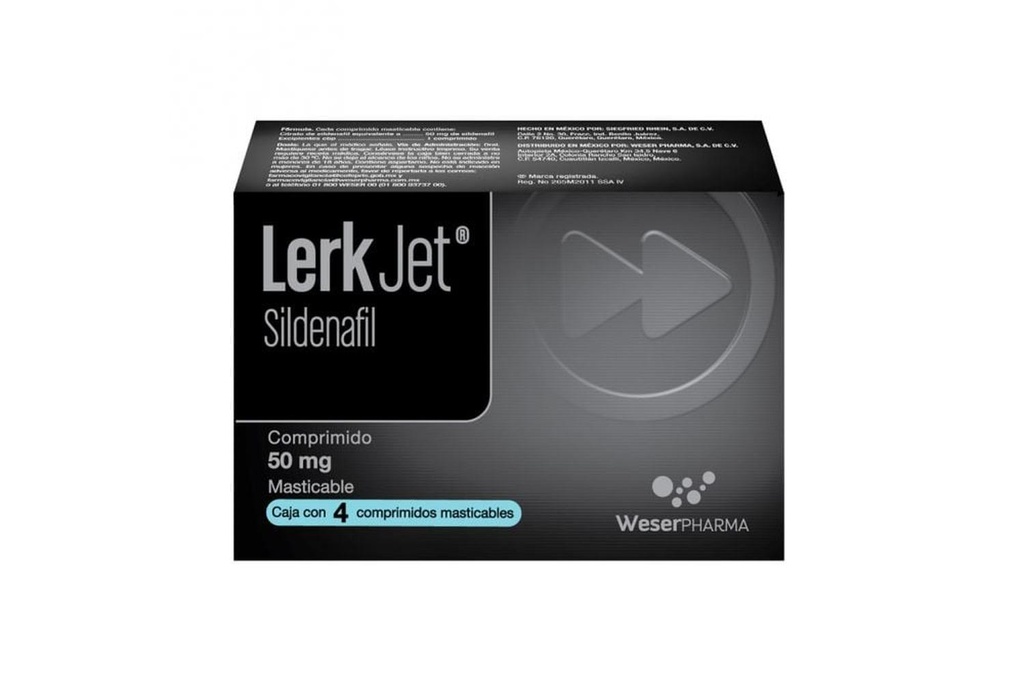 Lerk Jet 50 Mg Masticable 4 Comprimidos 