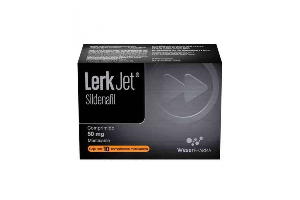 Lerk Jet 50 Mg Masticable 10 Comprimidos 