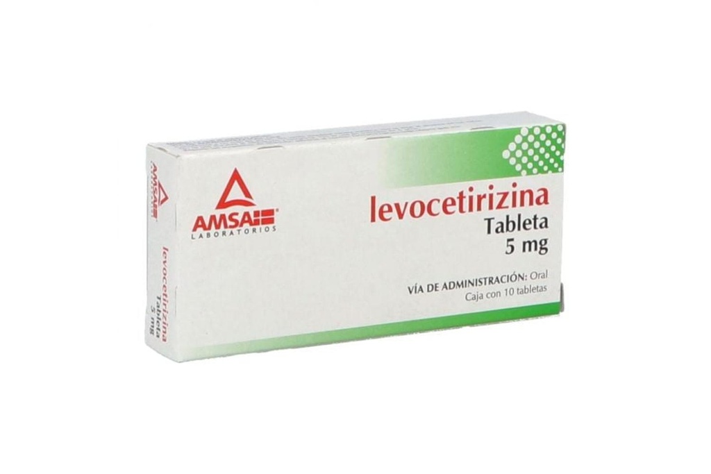 Levocetirizina 5 Mg 10 Tabletas Genérico Amsa 