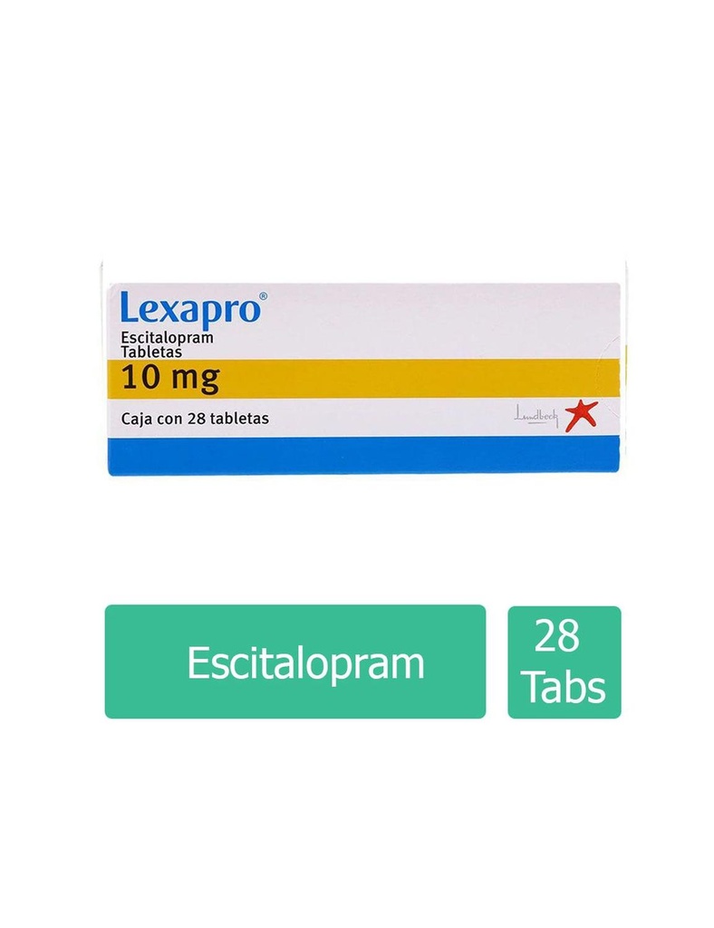 Lexapro 10 Mg 28 Tabletas 