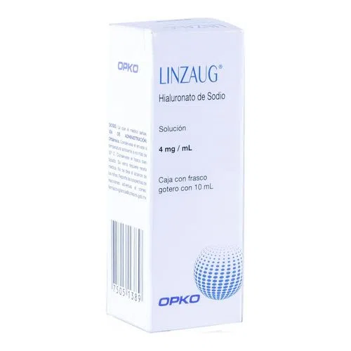 Linzaug Solución Oftálmica Caja Con Frasco Gotero Con 10 Ml