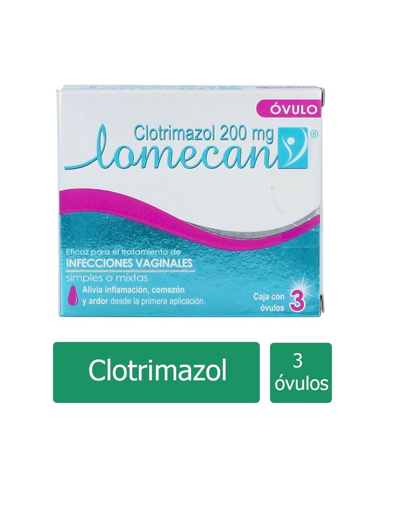 Lomecan V 200 Mg 3 Óvulo Vaginales 
