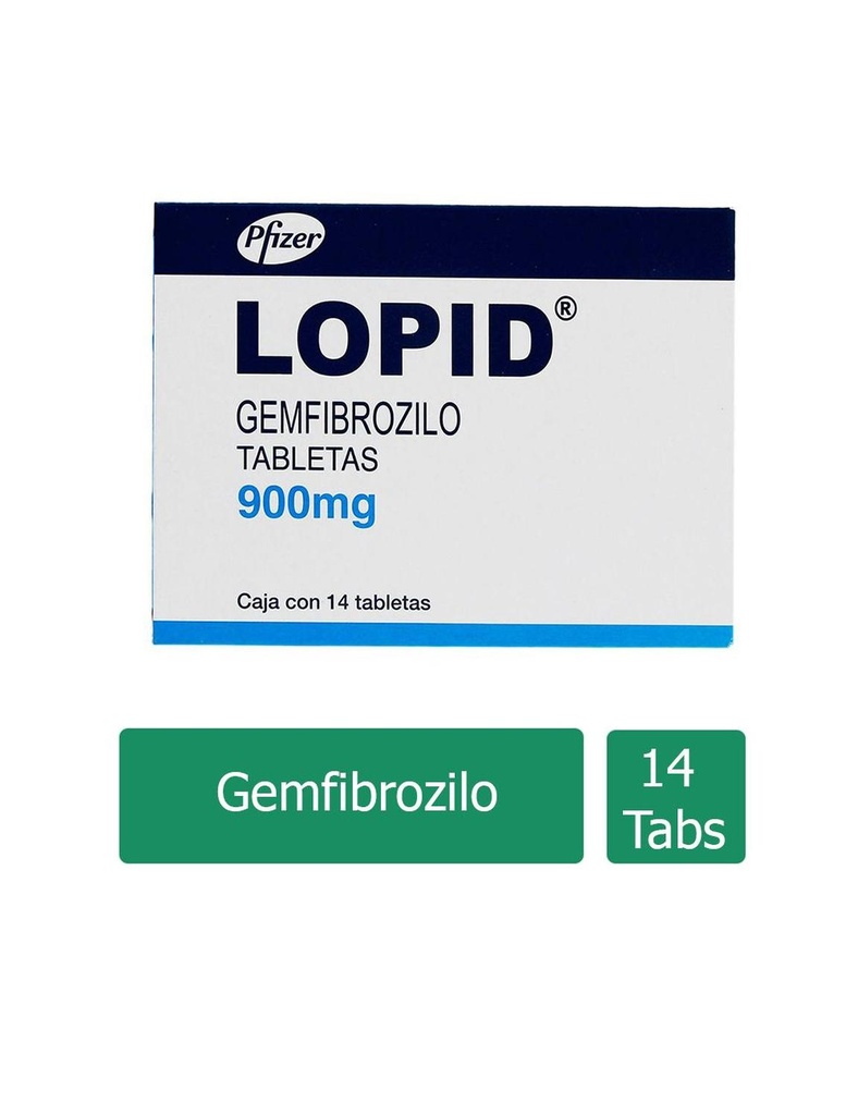 Lopid 900 Mg 14 Tabletas 