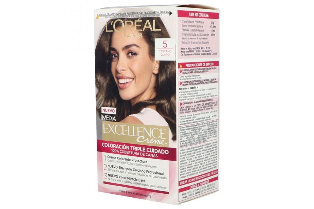 Tinte Imédia Excellence De L’Oréal Paris 5 Castaño Claro 