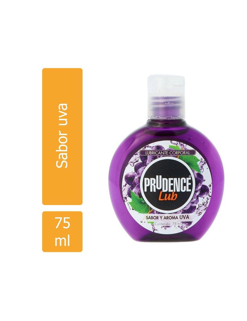 Lubricante Prudence Lub Envase Con 75 Ml Sabor Uva