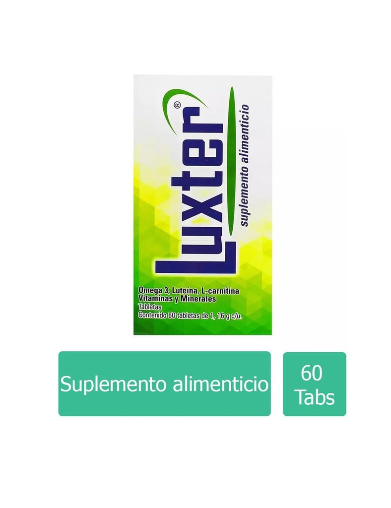 Luxter Suplemento Alimenticio Caja Con Frasco Con 60 Tabletas