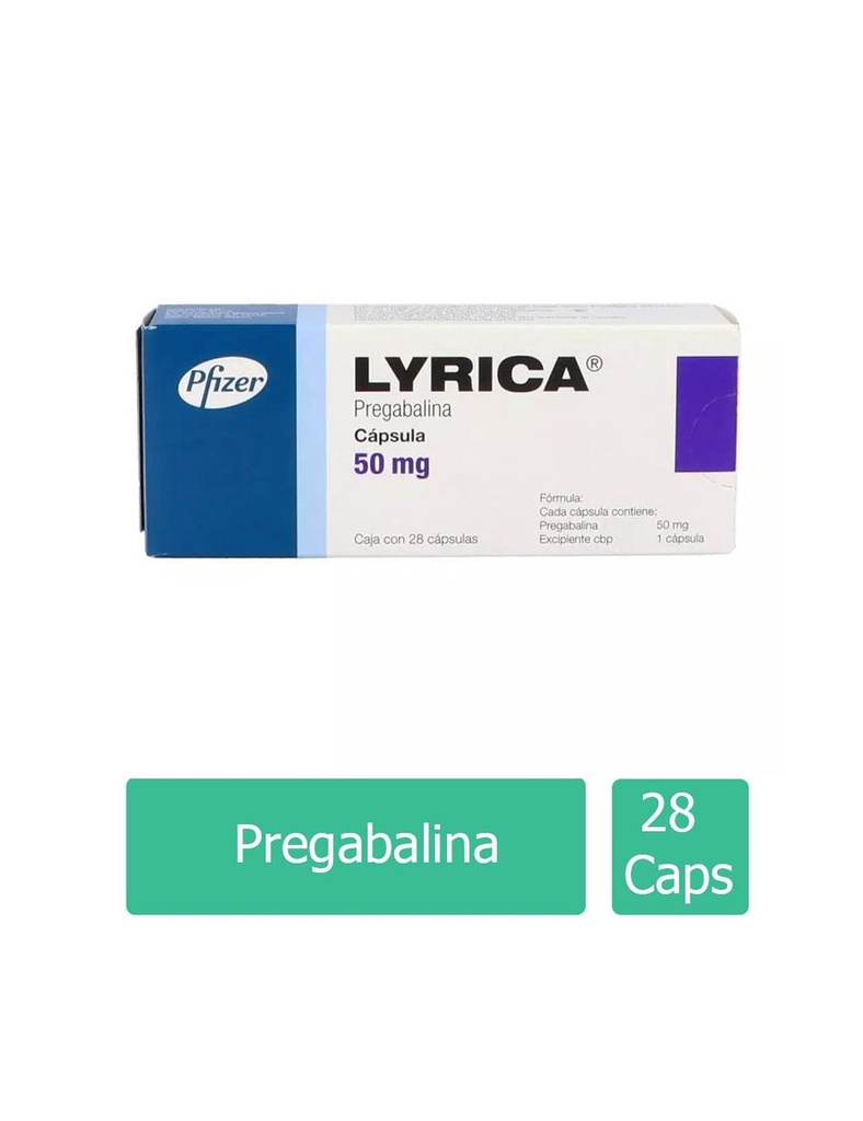 Lyrica 50 Mg 28 Cápsulas 