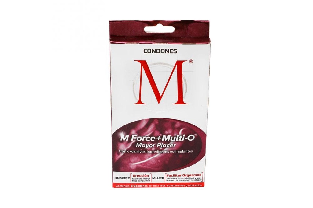 M Force + Multi O Caja Con 3 Condones