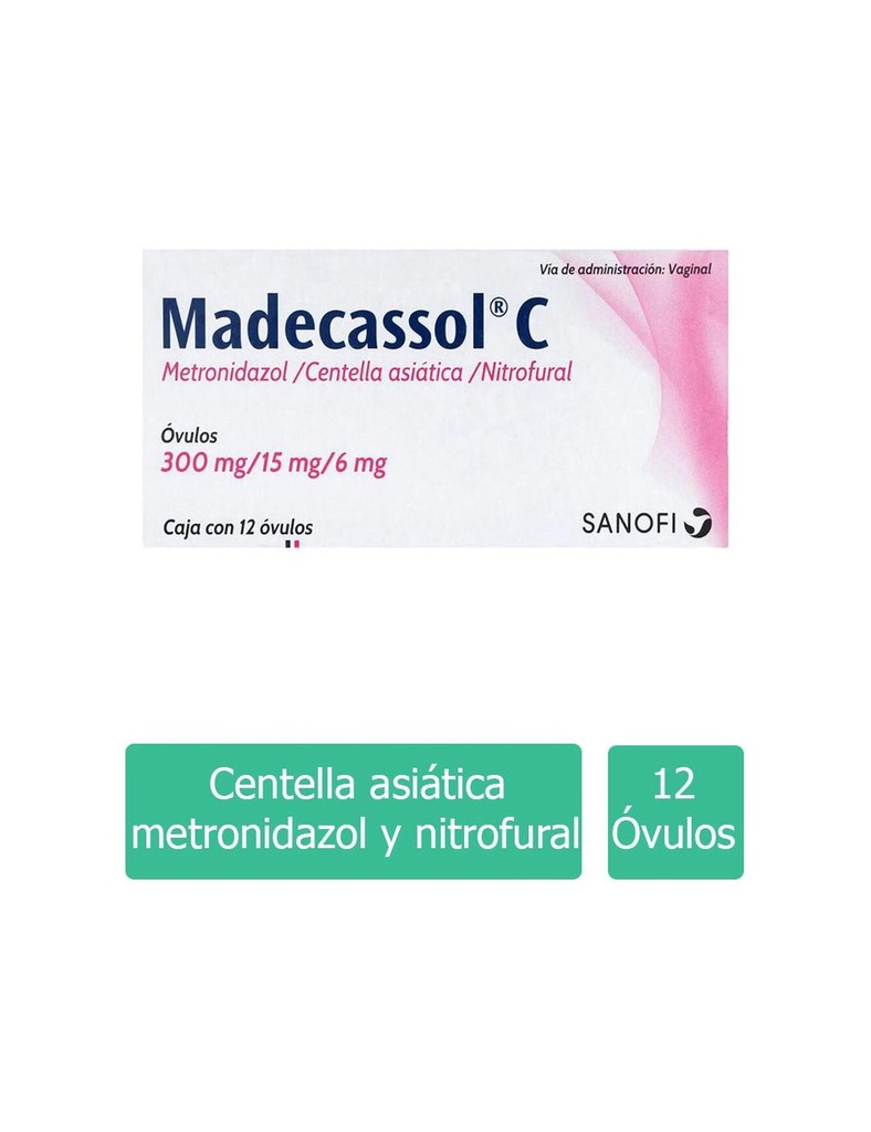 Madecassol C 15 Mg 12 Óvulos 