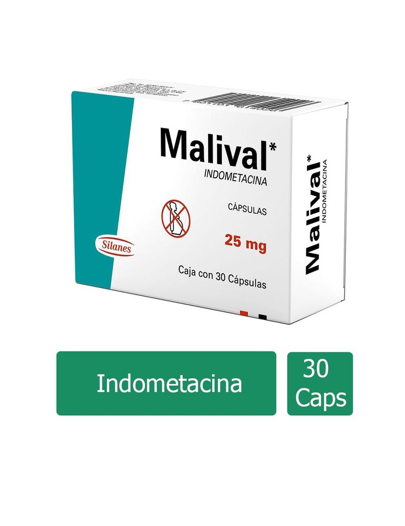 Malival 25 Mg 30 Cápsulas 