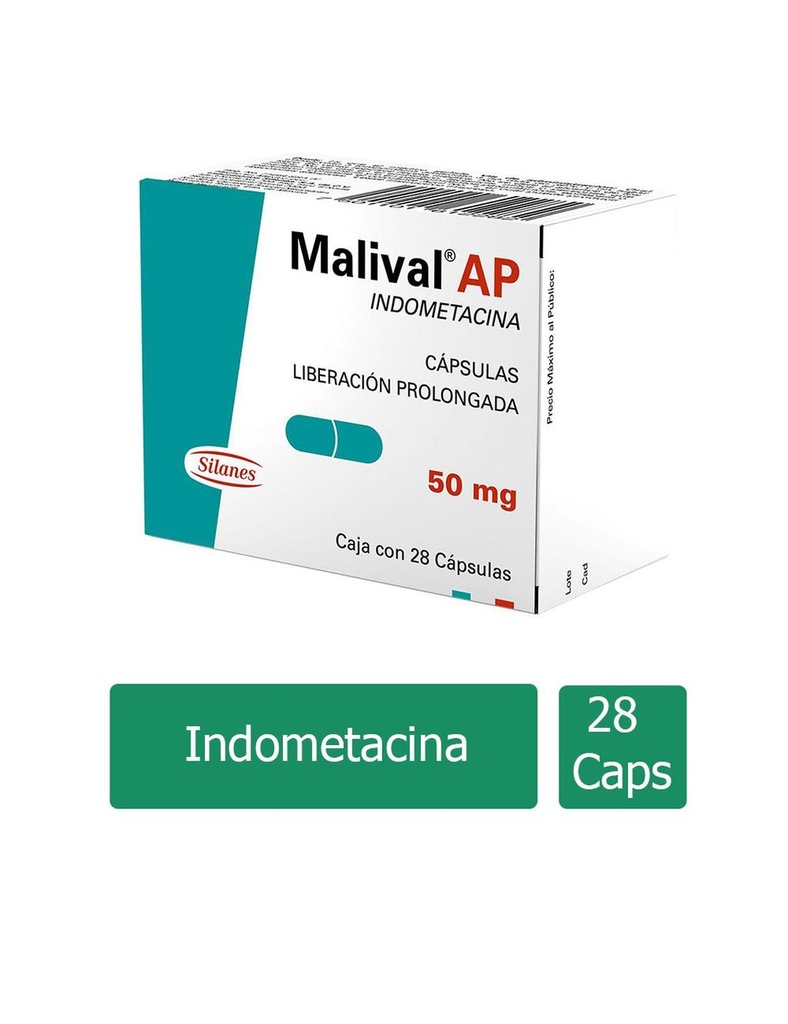 Malival AP 50 Mg 28 Cápsulas 