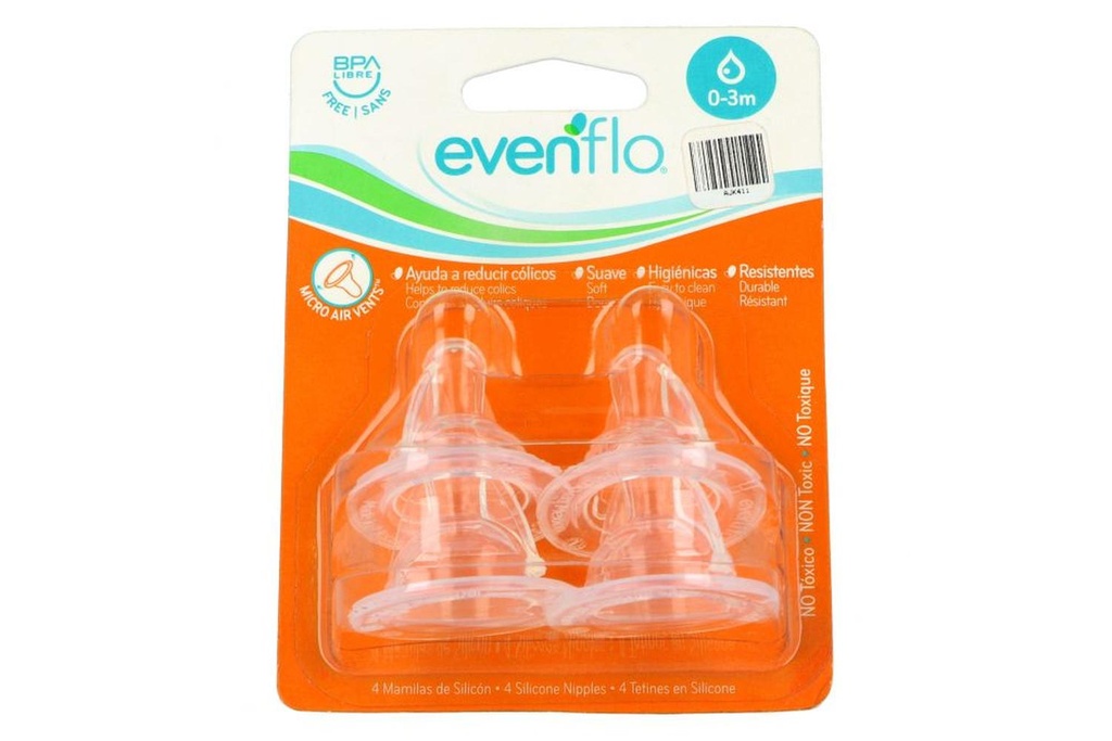 Mamila Evenflo Clásica Recién Nacido 3+1 Gratis 