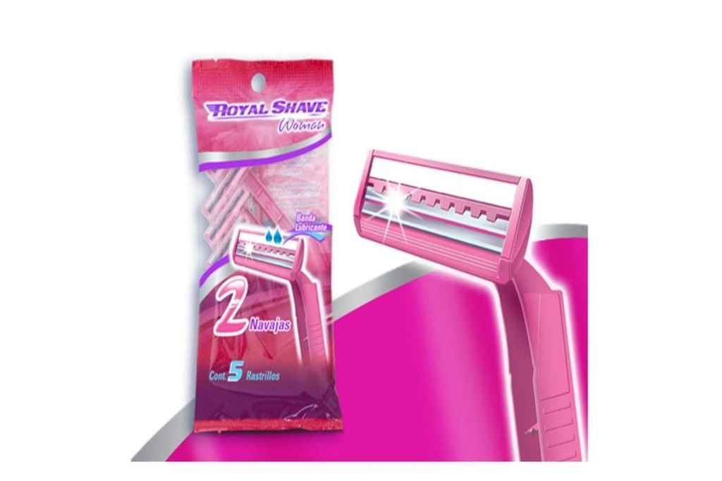 Máquina Royal Shave Woman Deschechable 2 Navajas 5 Piezas 