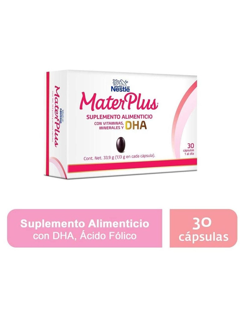 Nestlé MaterPlus Suplemento Alimenticio 30 Cápsulas 