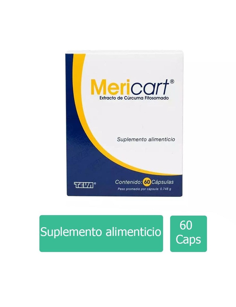 Mericart Suplemeto Alimenticio 500 Mg Caja Con 60 Cápsulas