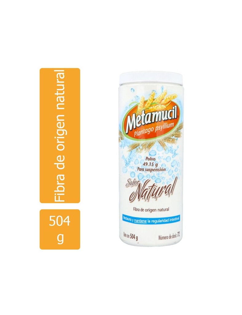 Metamucil Fibra Natural Tarro 504 G 