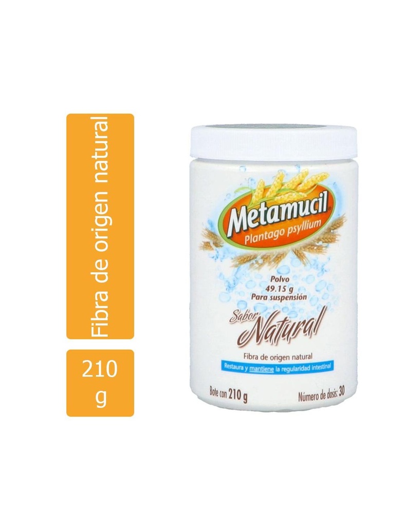 Metamucil Fibra Natural Tarro 210 G 