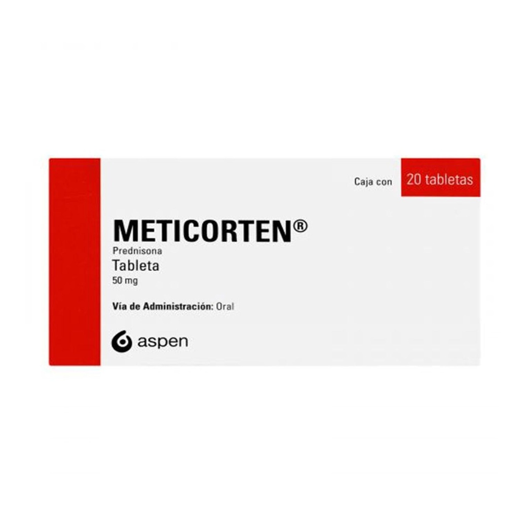 Meticorten 50 Mg 20 Tabletas 