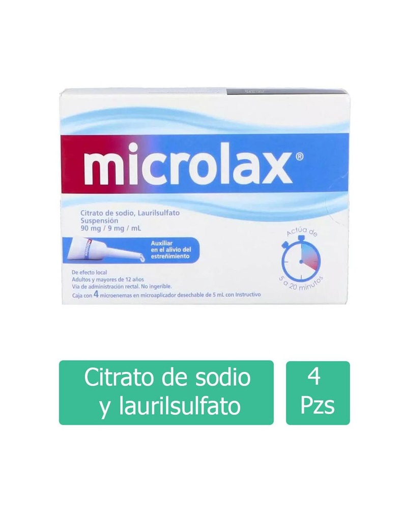 Microlax 90/9 Mg 4 Microenemas 5 Ml 