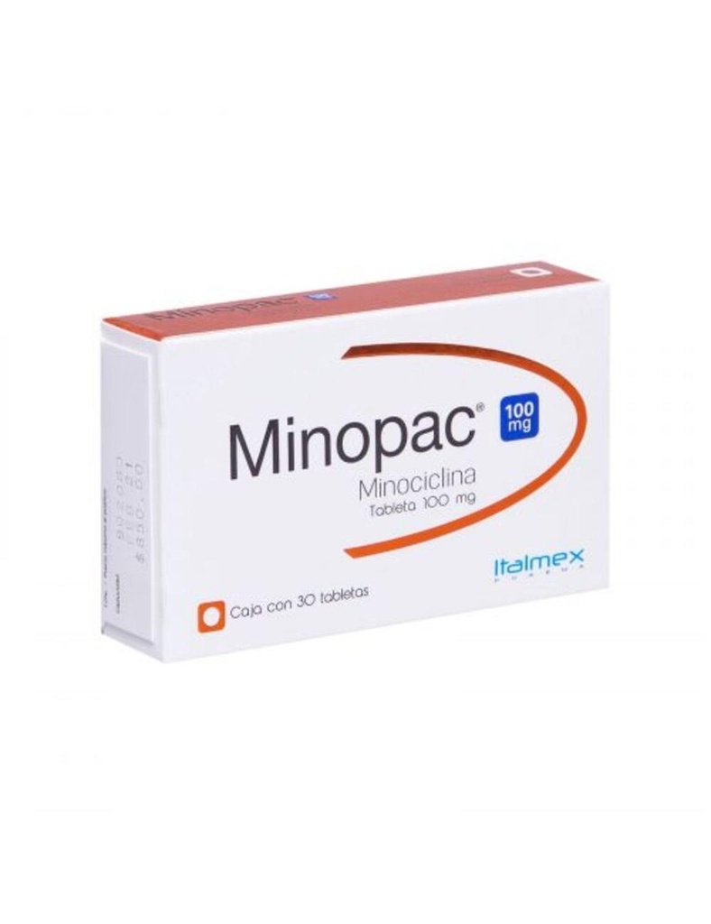 Minopac 100 Mg 30 Tabletas 