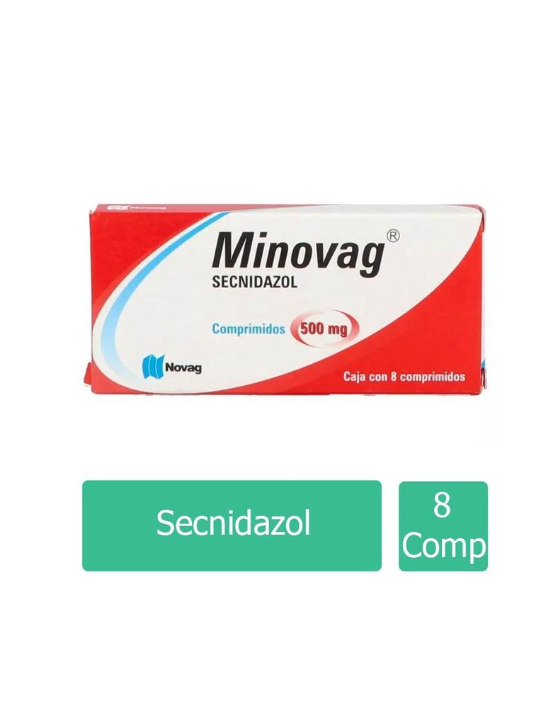 [7501075713473] Minovag Secnidazol 500 Mg 8 Comprimidos Genérico Novag Inf 