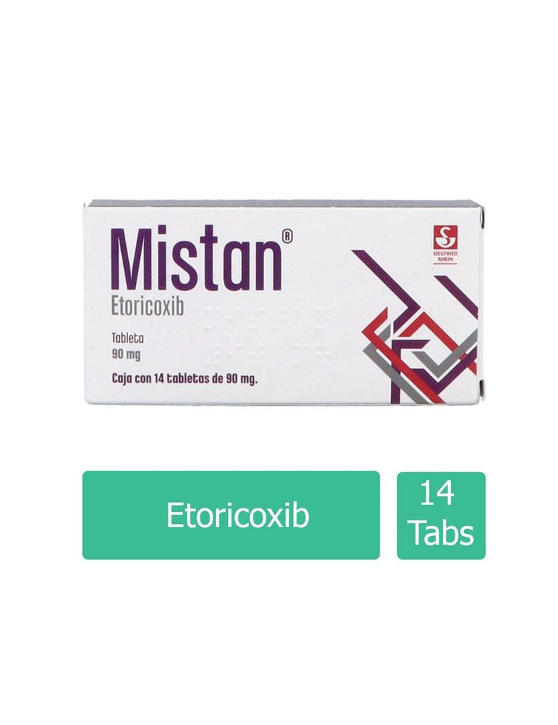 Mistan 90 Mg 14 Tabletas 
