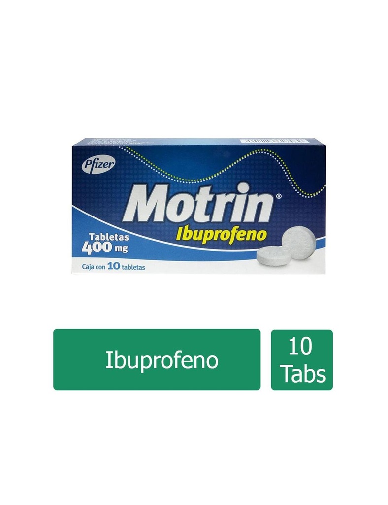Motrin 400 Mg 10 Tabletas 
