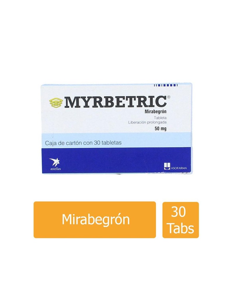 Myrbetric Libebarión Prolongada 50 Mg 30 Tabletas 