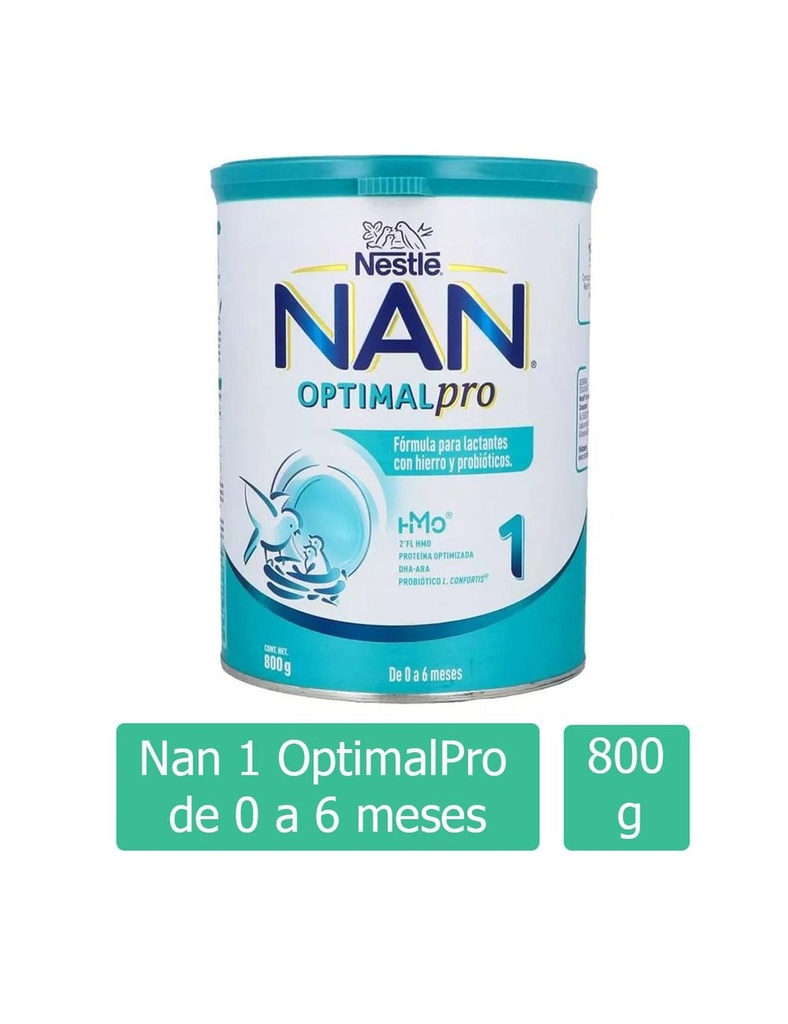 Nan 1 Optimalpro De 0 A 6 Meses Lata Con 800 G