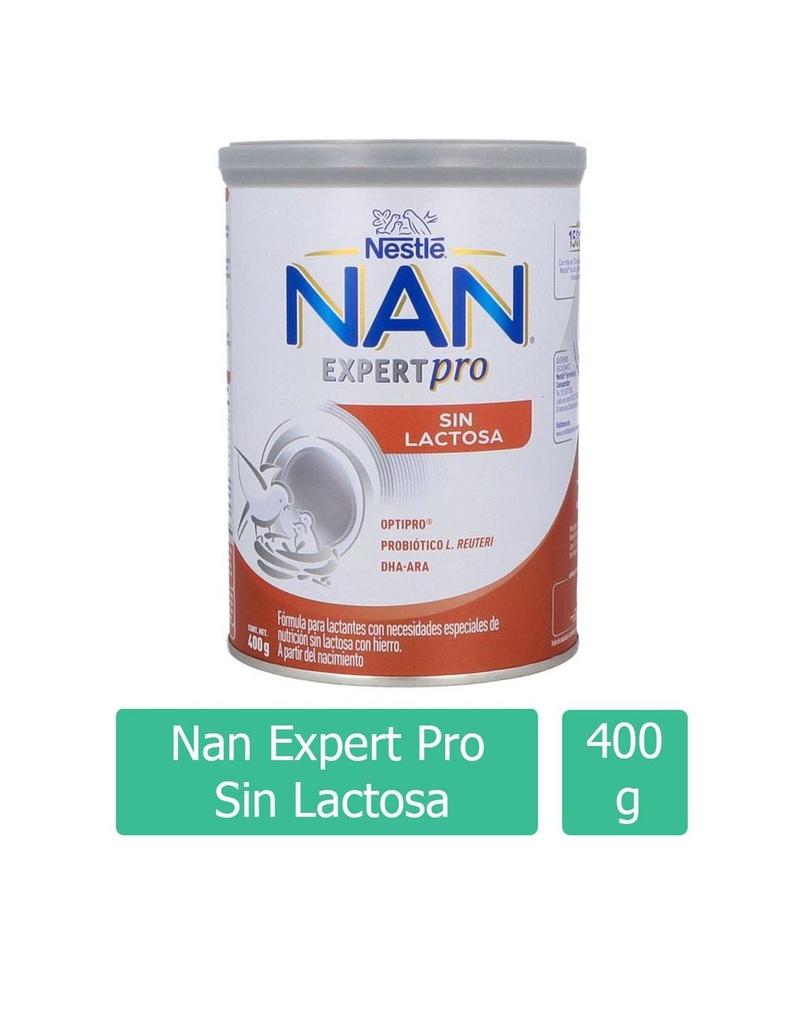 Fórmula Infantil NAN Expert Pro Sin Lactosa Nacimiento 400 G 