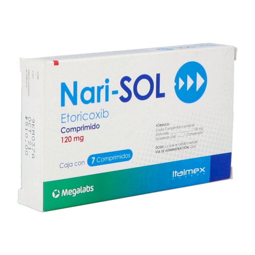 Nari-SOL 120 Mg 7 Comprimidos 