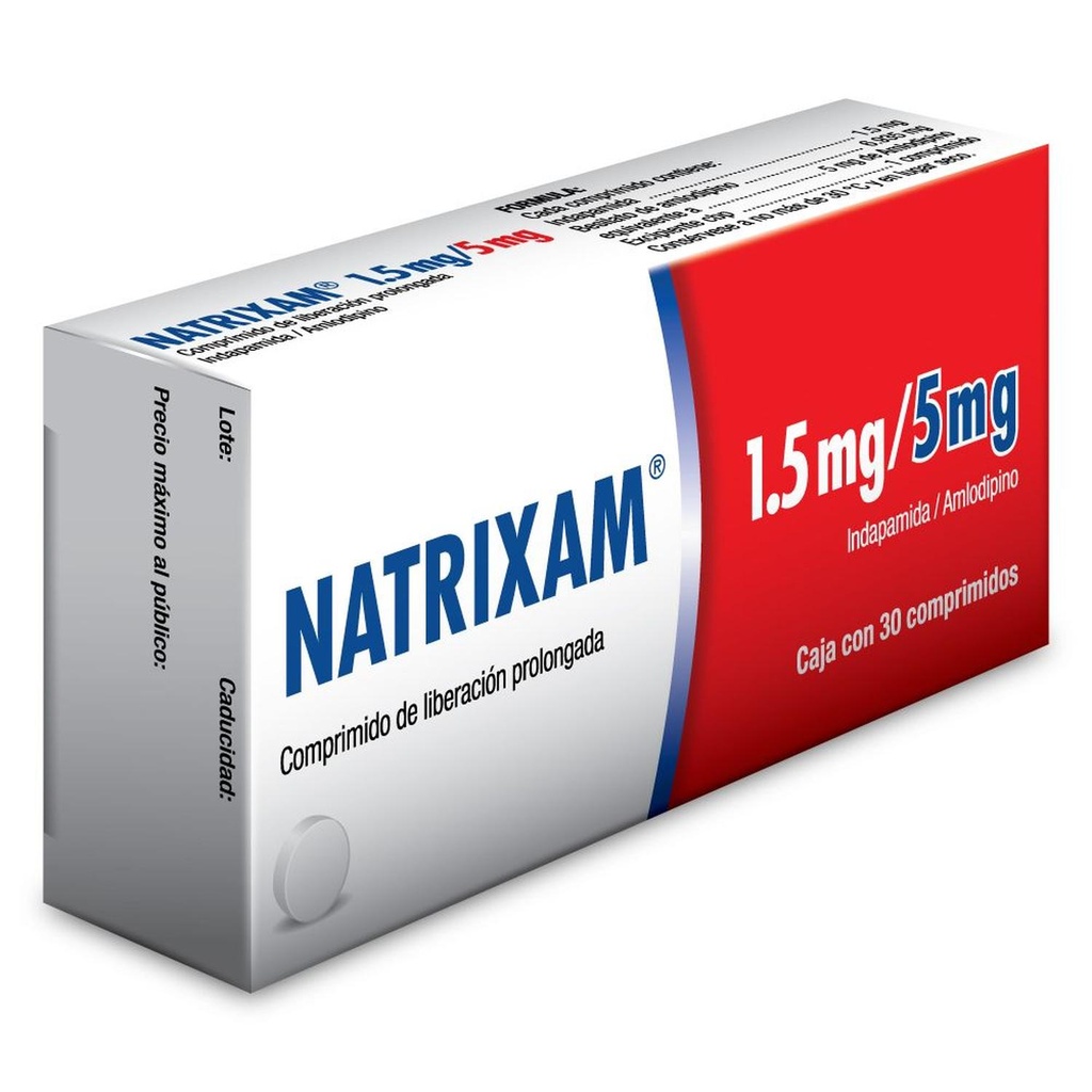 Natrixam Liberación Prolongada 1.5/5 Mg 30 Comprimidos 